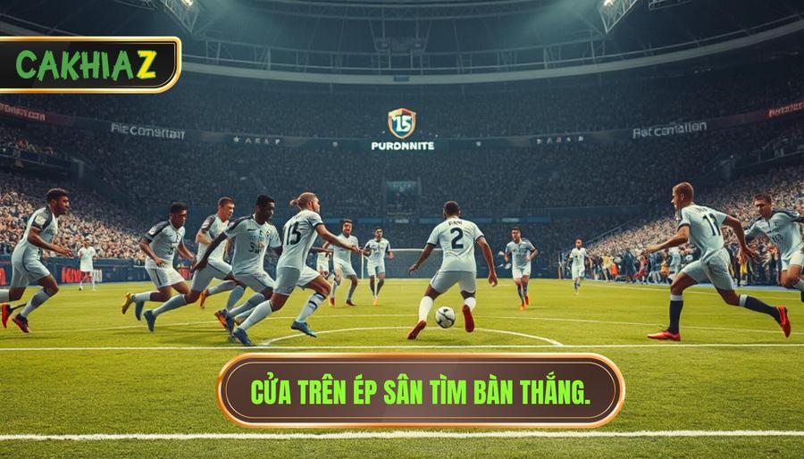Cửa Trên ép Sân Tìm Bàn Thắng.