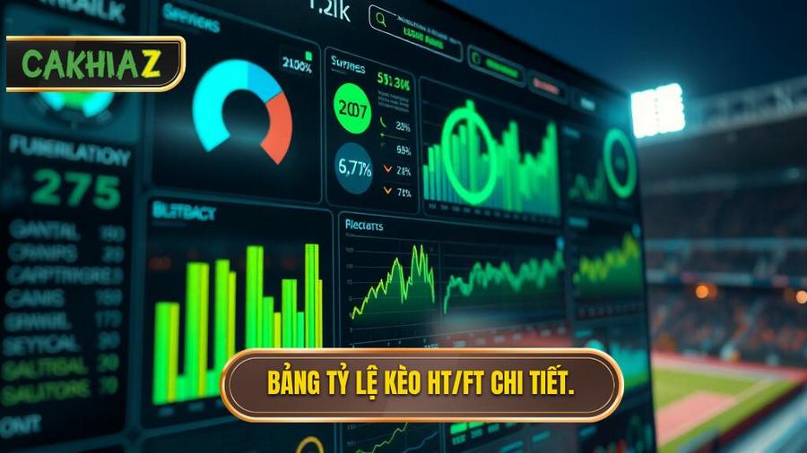 Bảng phân tích tỷ lệ ăn thông dụng của kèo HT/FT